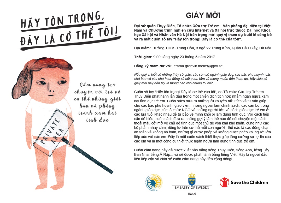 Cuốn sổ tay: Hãy tôn trọng cơ thể tôi